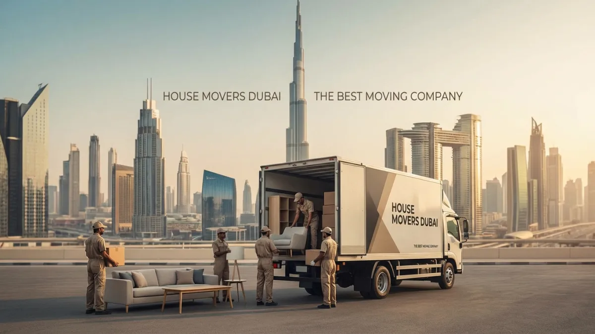 Professional movers carefully packing and transporting boxes for a seamless relocation in Dubai.